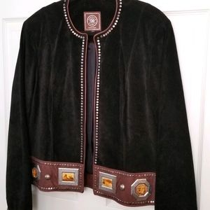 Double D Ranch Black Suede Edward Curtis Jacket